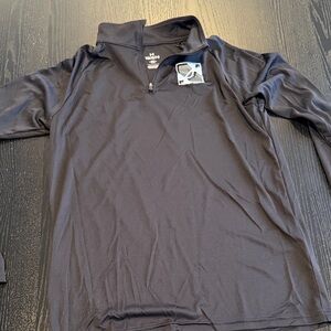 Under Armour Kids Black quarter zip Long Sleeve Shirt
